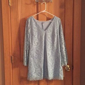 Charlotte Russe Dress, Medium, Light Blue, Lace